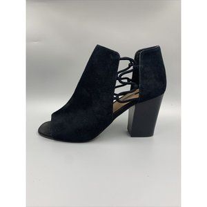 Tahari Womens Heels Black 6.5 Suede Post Block Hee